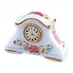 1" Floral Mantel Clock